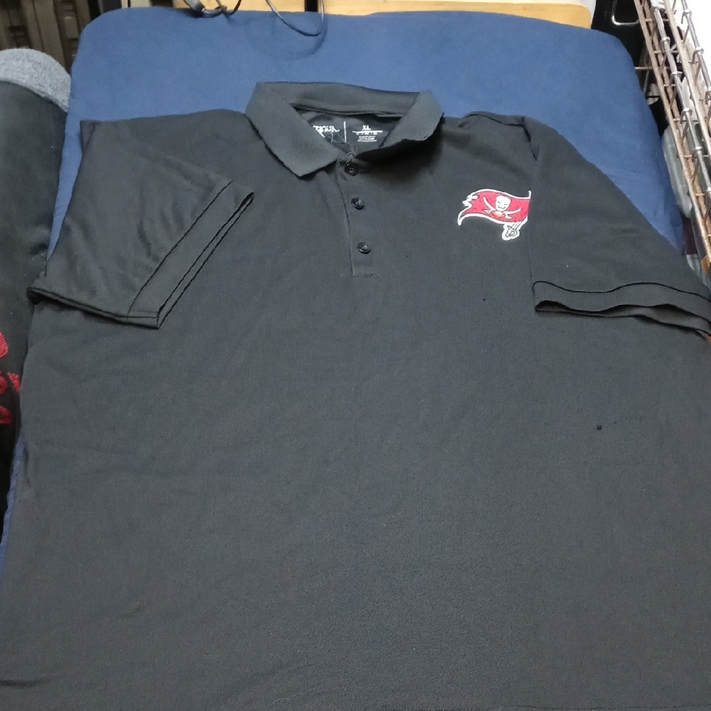 ANTIGUA Buccaneer Logo Black Polo XL